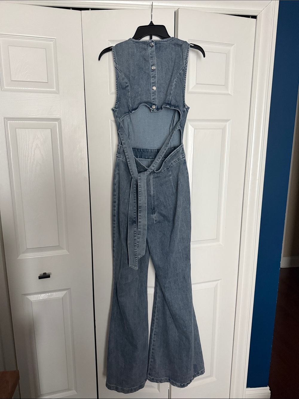 VICI Sleeveless Denim Jumpsuit - Blue - Picture 2 of 2